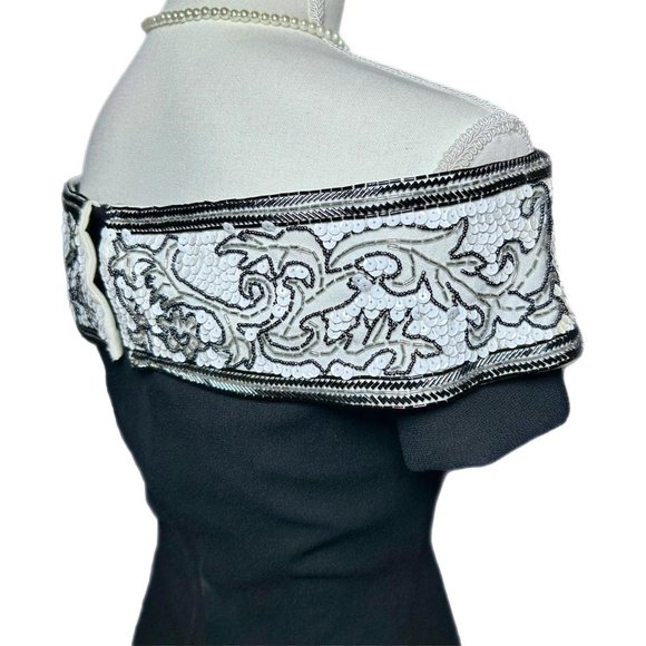 NEW/Never Worn Vintage Cache Classic Hollywood Off-The-Shoulder Gown - Picture 4 of 8